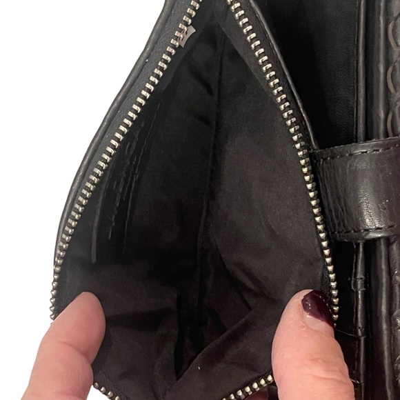 Vilenca Holland Black Woven Leather Clutch Wallet NWT $75 - Picture 11 of 16